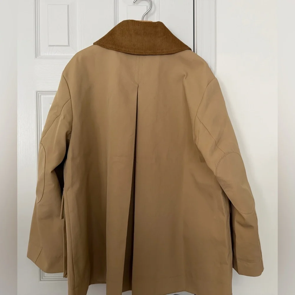 GANNI Camel Twill Midi Jacket - Picture 9 of 12
